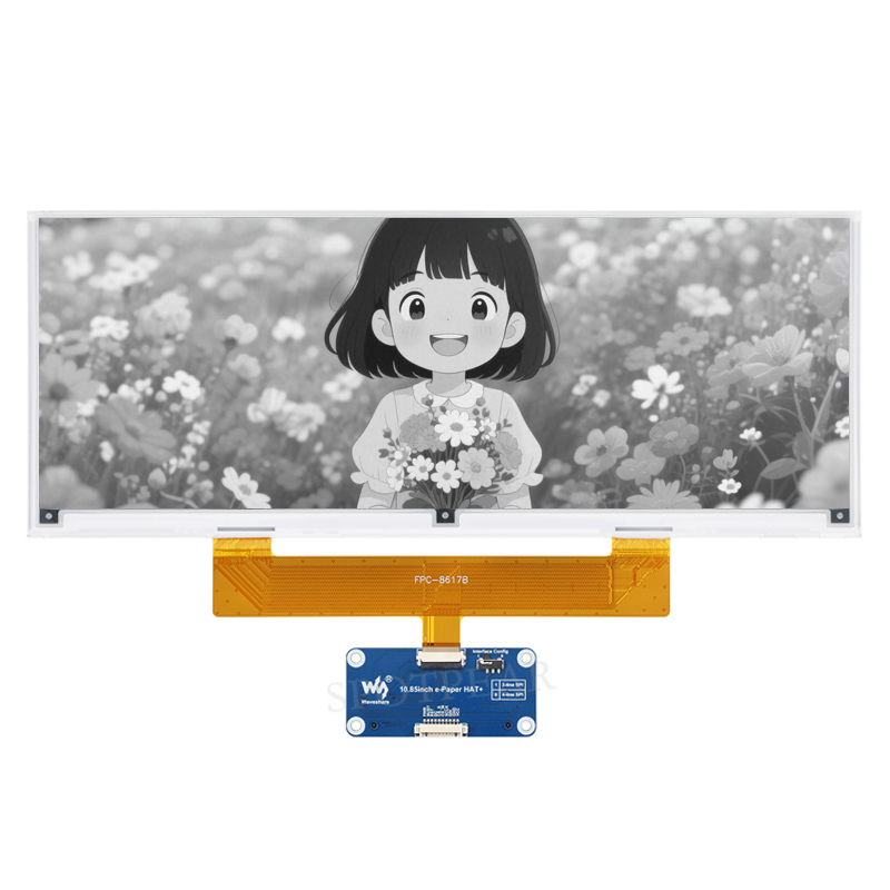 Raspberry Pi 10.85 inch e-Paper ink screen display black white 1360×480 For Arduino /Jetson /STM32 /ESP32