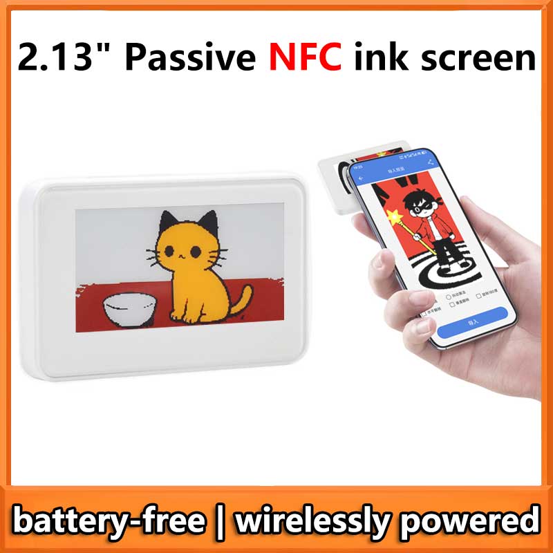 2.13 inch Passive NFC e-Paper ink (G) RYBW Display Screen No Need Battery Wireless Power & Data Transfer