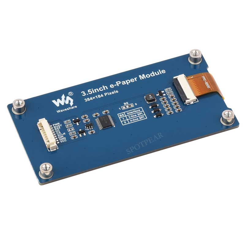 Raspberry Pi 3.5 inch e-Paper link (G) RYBW 384x184 For Arduino / Jetson Nano / STM32