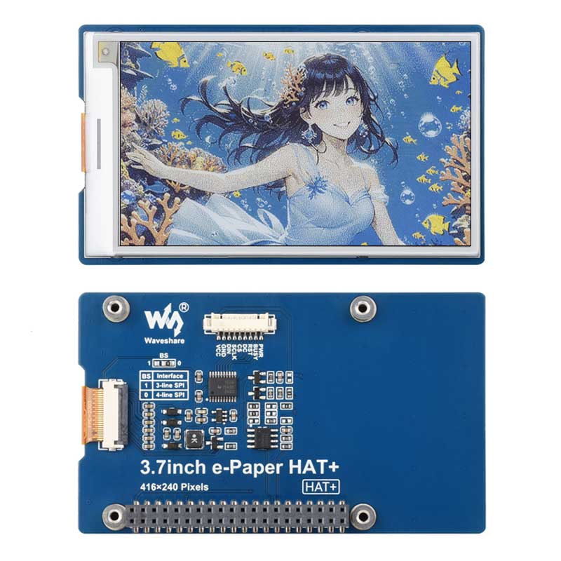 Raspberry Pi 3.7 inch e-Paper link (G) RYBW 416x240 For Arduino / Jetson Nano / STM32