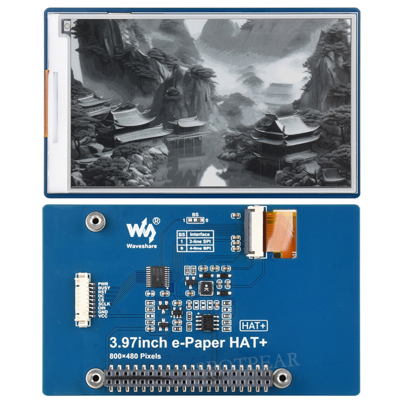 Raspberry Pi 3.97 inch e-Paper link  BW 800x480 For Arduino / Jetson / STM32 /ESP32