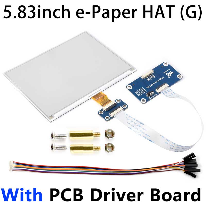 Raspberry Pi 5.83 inch e-Paper link (G) RYBW 800x480 For Arduino / Jetson / STM32 /ESP32