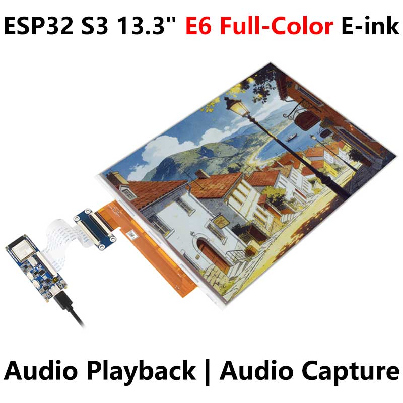 ESP32‑S3 13.3-inch E6 Full-Color E-Ink e-Paper Display