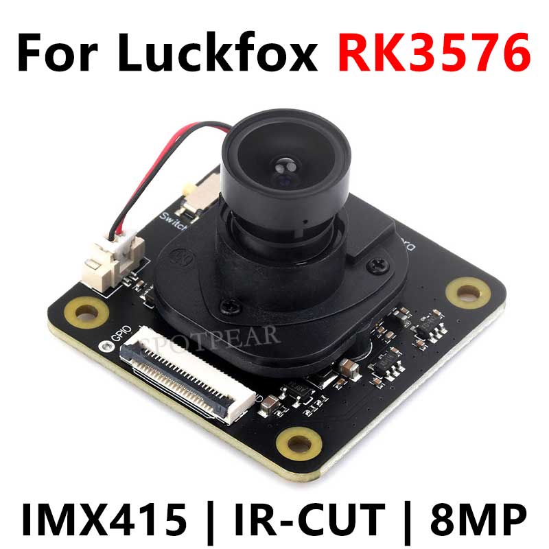 Luckfox RK3576 IMX415 IR-CUT Camera Full color 98Degree FOV Wide Angle 8MP 3840x2160 Pixels