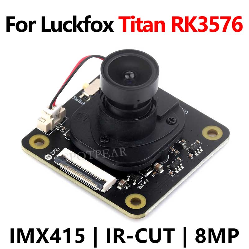 Luckfox Titan RK3576 IMX415 IR-CUT Camera Full color 98Degree FOV Wide Angle 8MP 3840x2160 Pixels