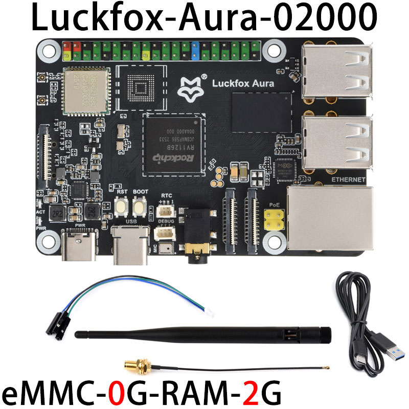 Luckfox Aura RV1126B Linux Development Board 3 TOPS Computing Power 2G/4G