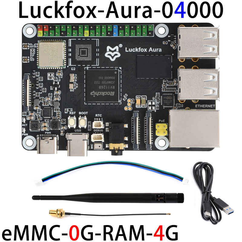 Luckfox Aura RV1126B Linux Development Board 3 TOPS Computing Power 2G/4G