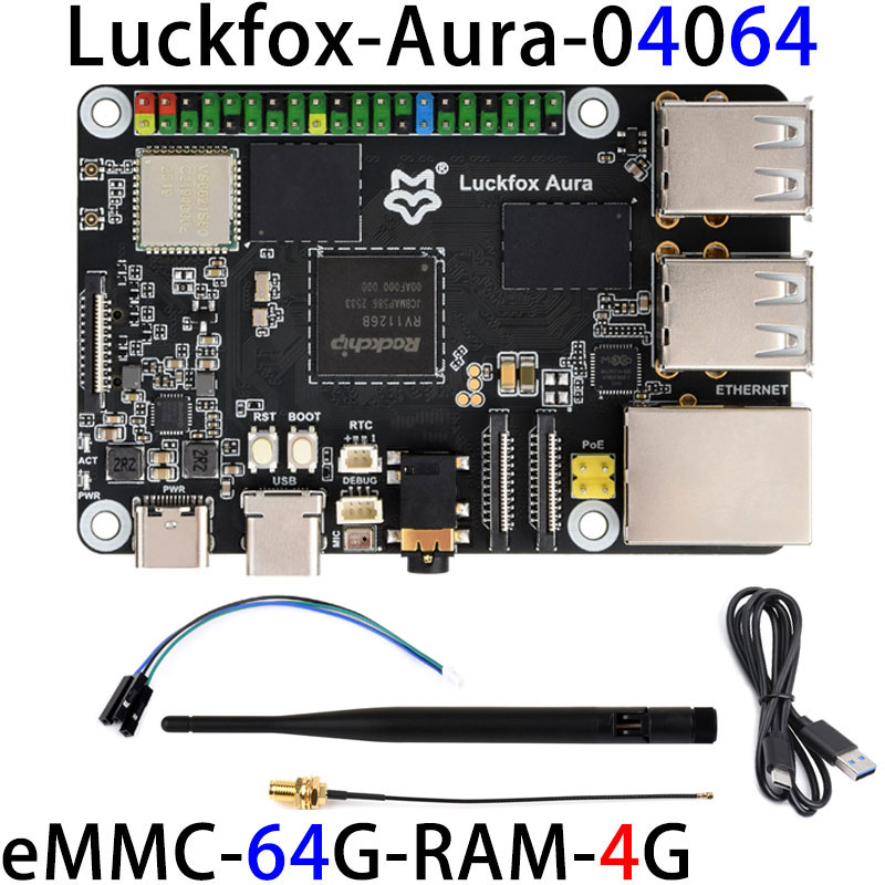 Luckfox Aura RV1126B Linux Development Board 3 TOPS Computing Power 2G/4G