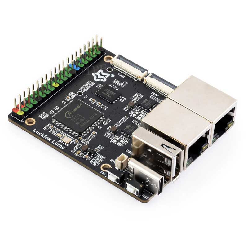 Luckfox Lume Allwinner T153 Linux Development Board 128MB DDR3 Dual Gigabit Ethernet Ports