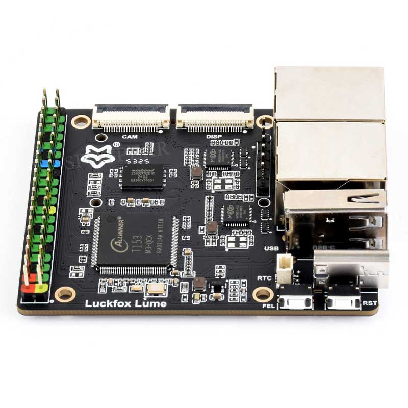 Luckfox Lume Allwinner T153 Linux Development Board 128MB DDR3 Dual Gigabit Ethernet Ports