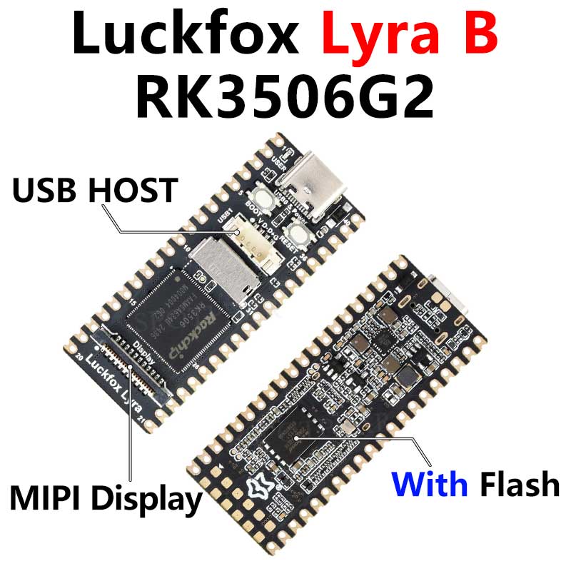 Luckfox Lyra B Flash-Boot Version RK3506G2 Rockchip Linux Board RK3506 For MIPI/DSI Display Cortex-A7