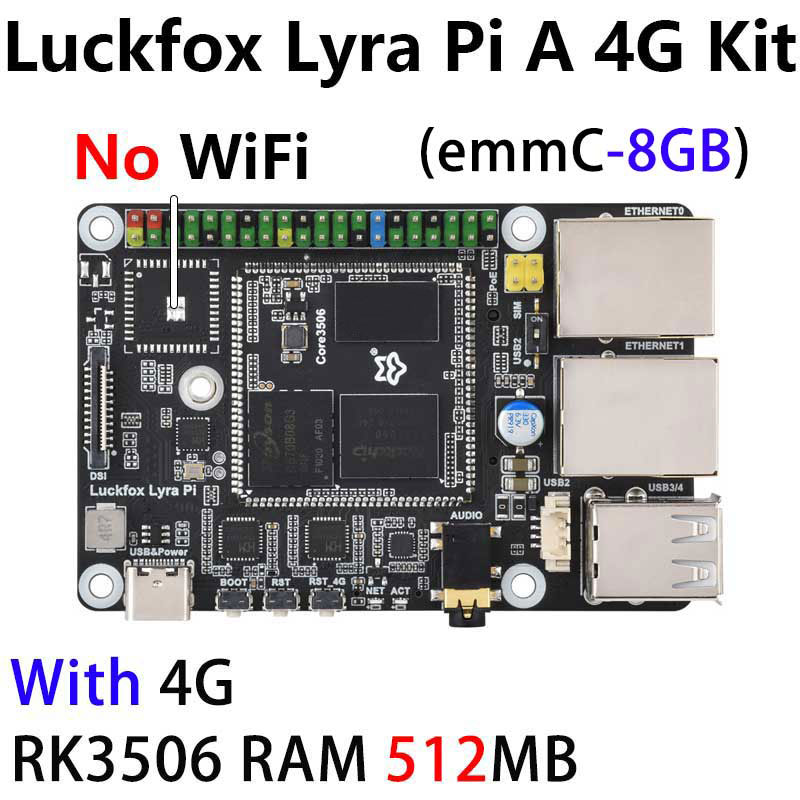 Luckfox Lyra Pi A/B RK3506 Rockchip Linux Board For MIPI/DSI Display WIFI6/4G/eMMC
