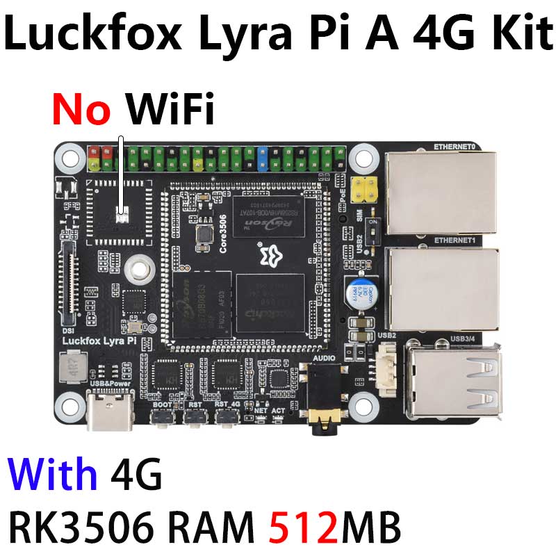 Luckfox Lyra Pi A/B RK3506 Rockchip Linux Board For MIPI/DSI Display WIFI6/4G/eMMC