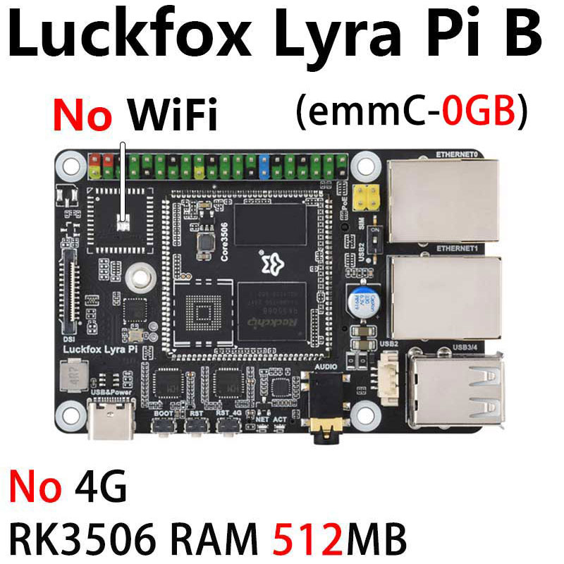 Luckfox Lyra Pi A/B RK3506 Rockchip Linux Board For MIPI/DSI Display WIFI6/4G/eMMC