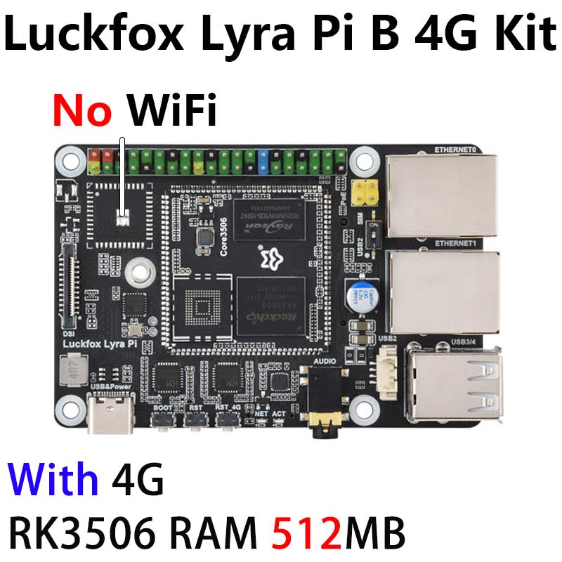 Luckfox Lyra Pi A/B RK3506 Rockchip Linux Board For MIPI/DSI Display WIFI6/4G/eMMC