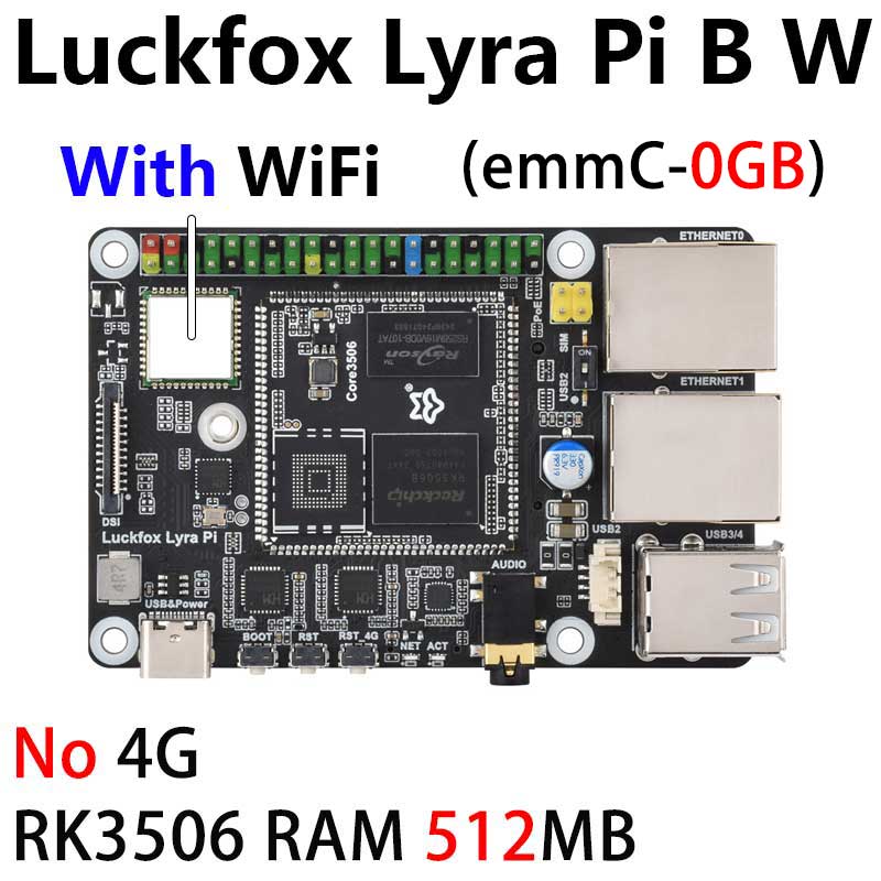 Luckfox Lyra Pi A/B RK3506 Rockchip Linux Board For MIPI/DSI Display WIFI6/4G/eMMC
