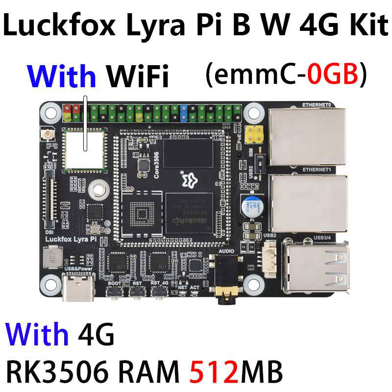 Luckfox Lyra Pi A/B RK3506 Rockchip Linux Board For MIPI/DSI Display WIFI6/4G/eMMC