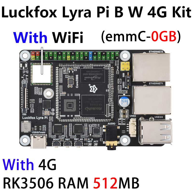 Luckfox Lyra Pi A/B RK3506 Rockchip Linux Board For MIPI/DSI Display WIFI6/4G/eMMC