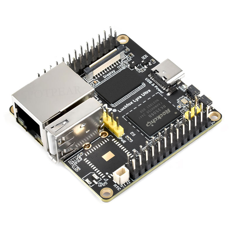 Top-Version Luckfox Lyra Ultra RK3506B OnBoard EMMC-8GB Mic Option WiFi6 /PoE With Audio and Display Port