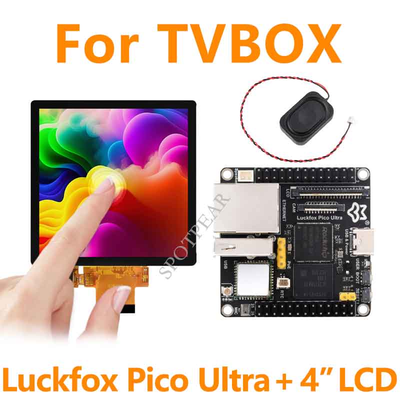 TVBOX Kit Luckfox Pico Ultra And 4inch LCD RGB Captive TouchScreen Display