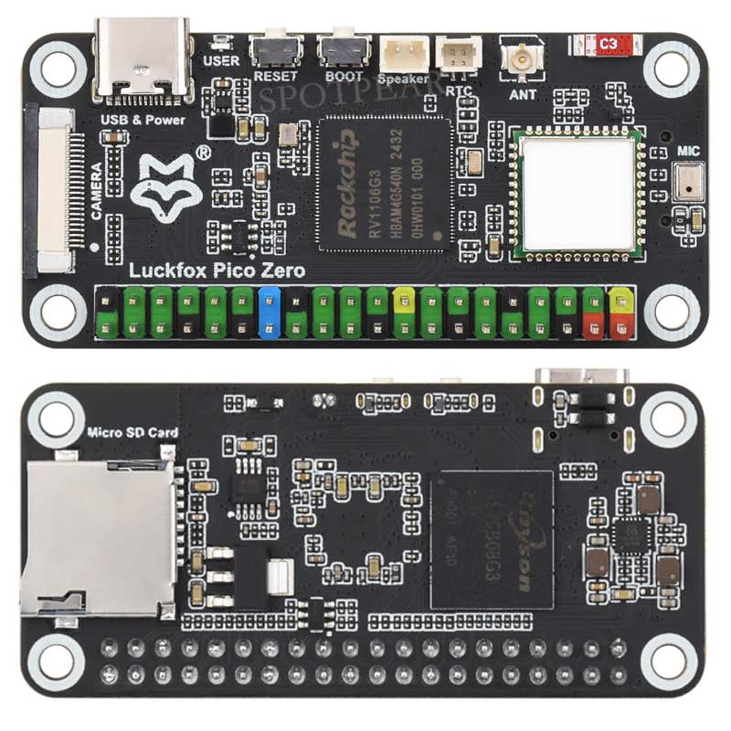 Luckfox Pico Zero RV1106G3 SD WiFi6 Audio eMMC-8G RAM-256MB