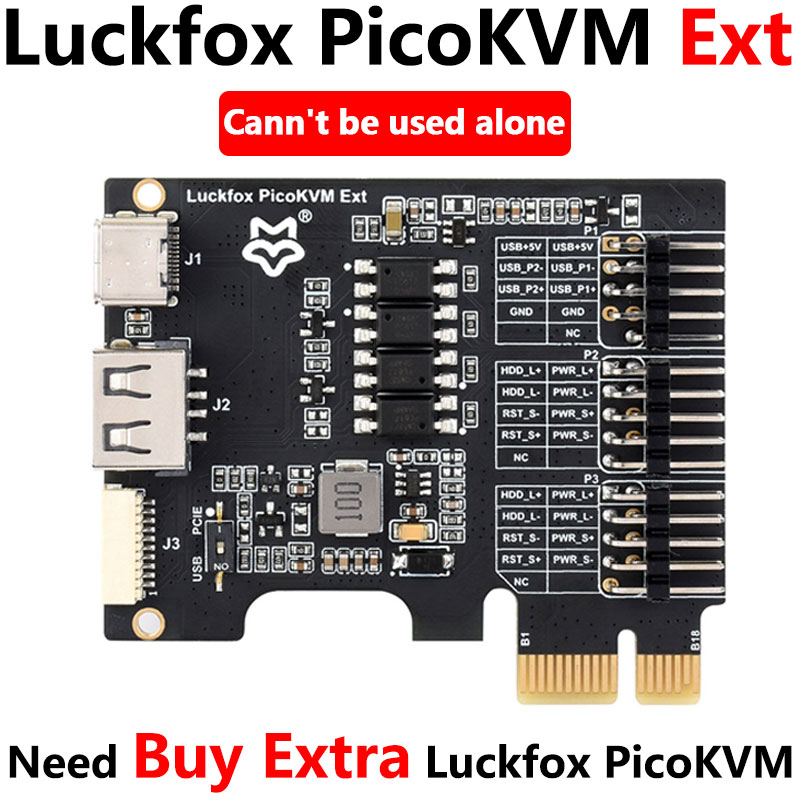 Luckfox PicoKVM Ext PCIe Expansion Board PCIe USB remote power management For Luckfox PicoKVM