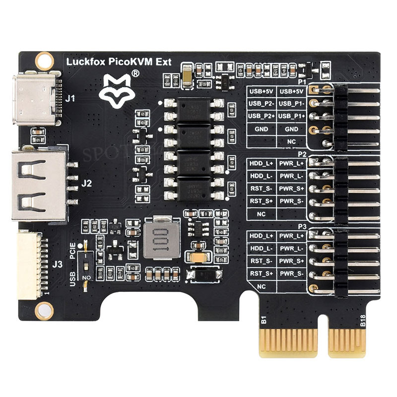 Luckfox PicoKVM Ext PCIe Expansion Board PCIe USB remote power management For Luckfox PicoKVM