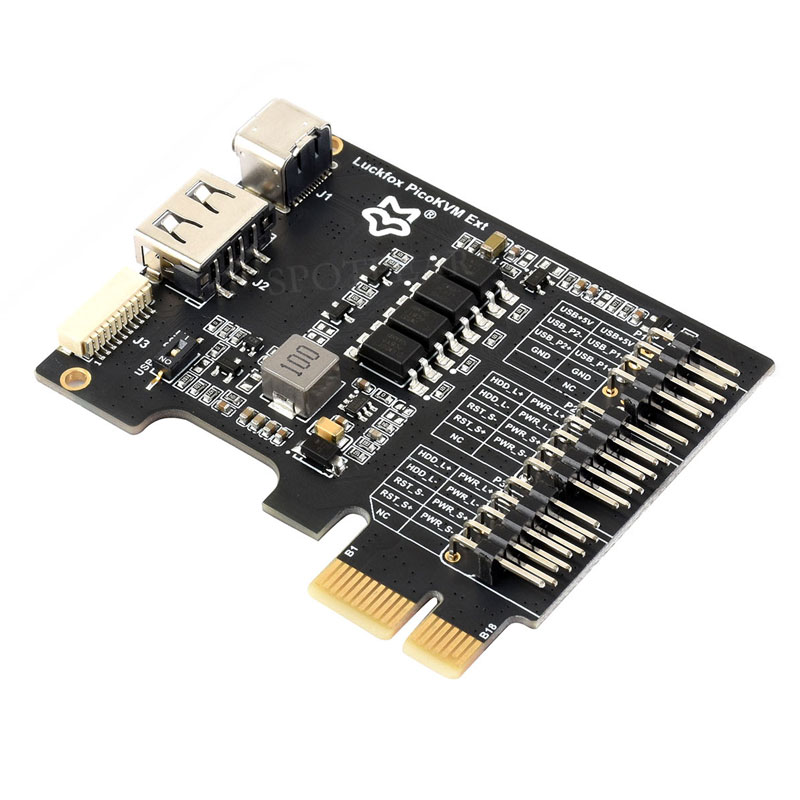 Luckfox PicoKVM Ext PCIe Expansion Board PCIe USB remote power management For Luckfox PicoKVM