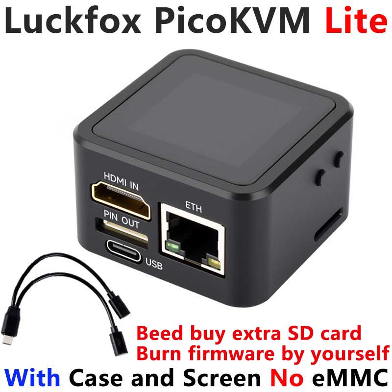 Luckfox PicoKVM KVM NanoKVM RV1106 Pico Remote Control /Power /Desktop Maintenance Server HDMI USB For PiKVM Raspberry Pi
