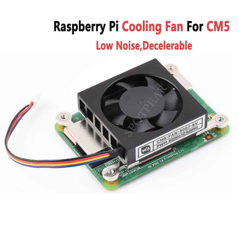 CM5 Cooling Fan 5V 3007 For Raspberry Pi Compute Module 5 Low noise with heat conductive tape