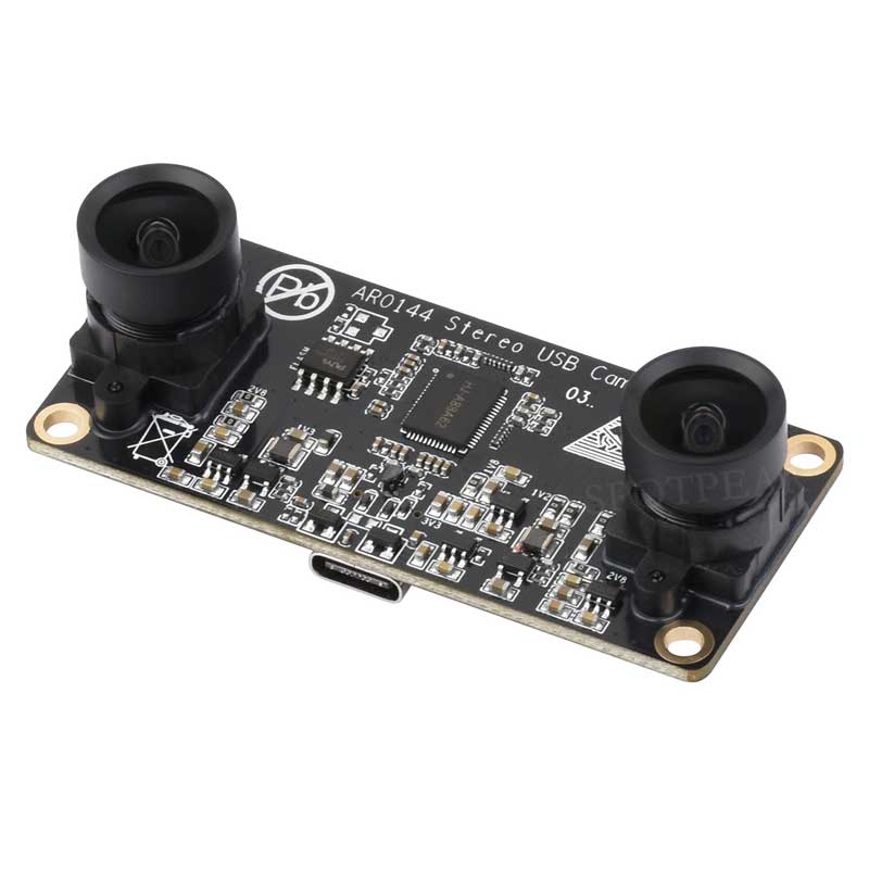 USB Binocular Camera 2MP AR0144 Distortion Free Binocular Synchronous Frame USB 2.0 Plug and Play