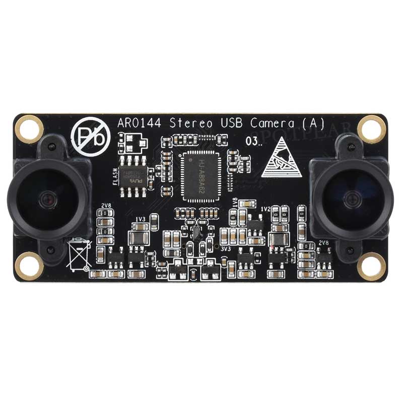 USB Binocular Camera 2MP AR0144 Distortion Free Binocular Synchronous Frame USB 2.0 Plug and Play