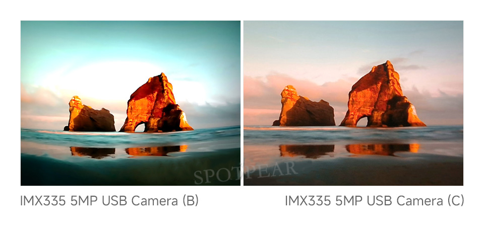 USB camera 5MP IMX335 No Distortion , Good low light performance, wide ...