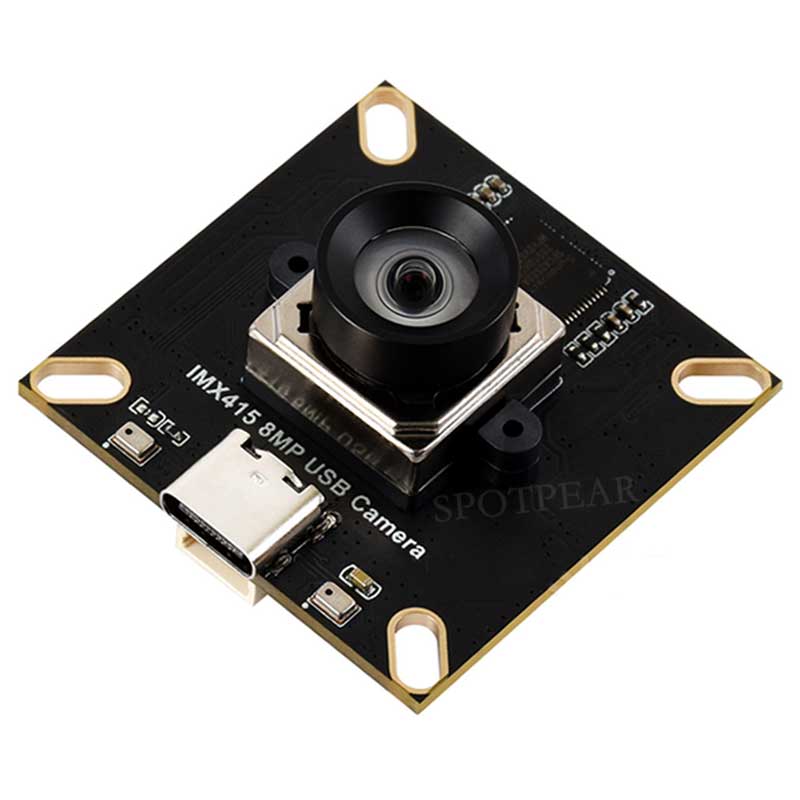 Raspberry Pi USB Camera 8MP IMX415 Distortion-Free Dual Microphones USB 2.0 For Jeston RDK