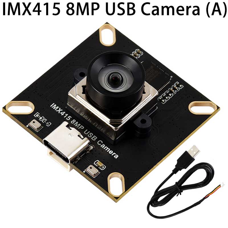 Raspberry Pi USB Camera 8MP IMX415 Distortion-Free Dual Microphones USB 2.0 For Jeston RDK
