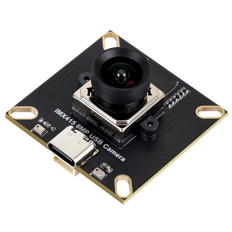 Raspberry Pi USB Camera 8MP IMX415 Wide Angle Dual Microphones USB 2.0 For Jeston RDK