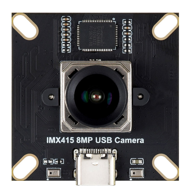 Raspberry Pi USB Camera 8MP IMX415 Wide Angle Dual Microphones USB 2.0 For Jeston RDK
