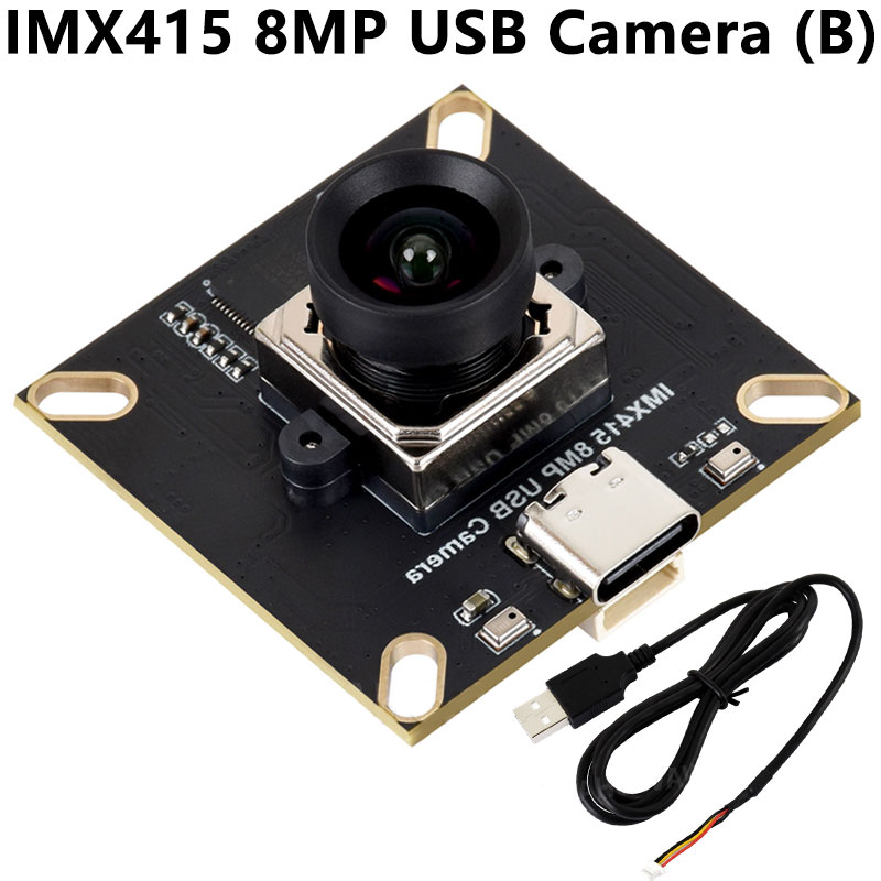Raspberry Pi USB Camera 8MP IMX415 Wide Angle Dual Microphones USB 2.0 For Jeston RDK