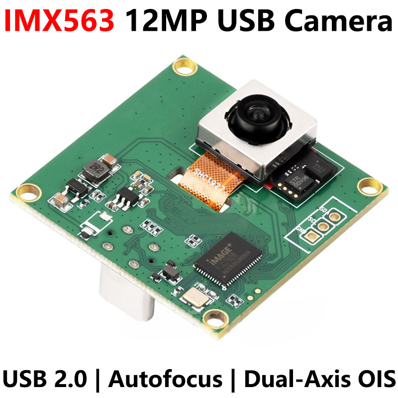 USB Camera 12MP IMX563 USB 2.0 Dual-Axis OIS Autofocus