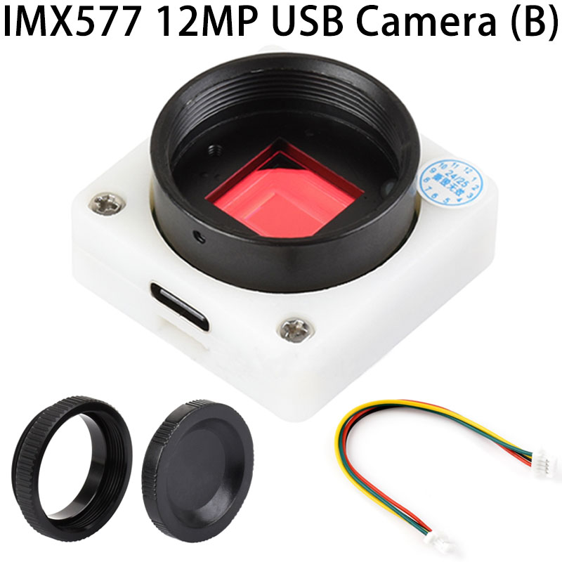 Raspberry Pi USB Camera 12MP IMX577 Distortion-Free USB 2.0 For Jeston RDK C/CS Mount Lens