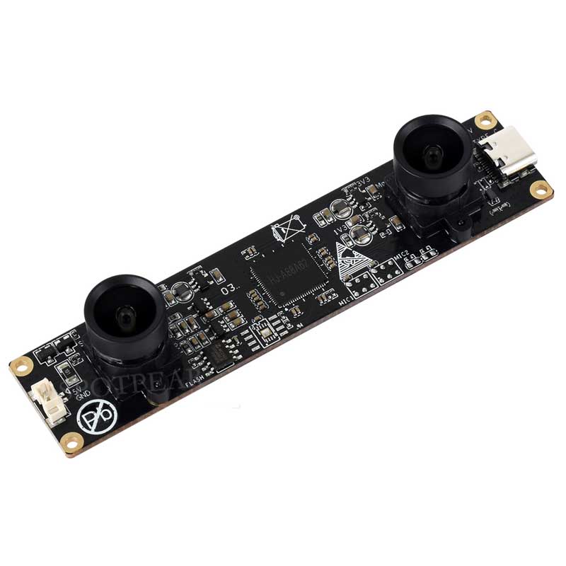 USB Binocular Camera 2MP OS02G10 Distortion Free Binocular Synchronous Frame USB 2.0 Plug and Play