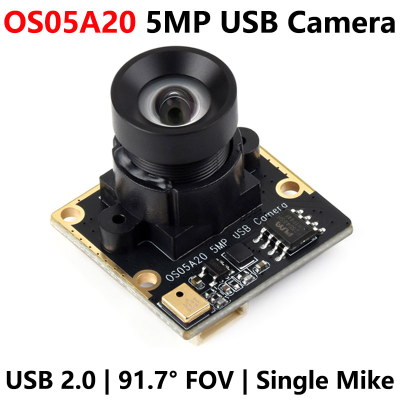 USB Camera 5MP OS05A20 USB 2.0 onboard single mike