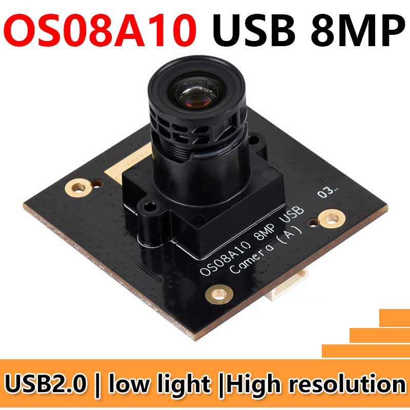 USB camera 8MP OS08A10 Excellent low light performance USB 2.0 plug and play