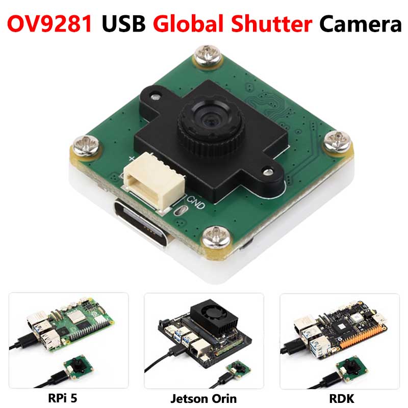 Raspberry Pi USB Global Shutter Camera 1MP OV9281 120fps Black/White 120fps also For Jeston RDK