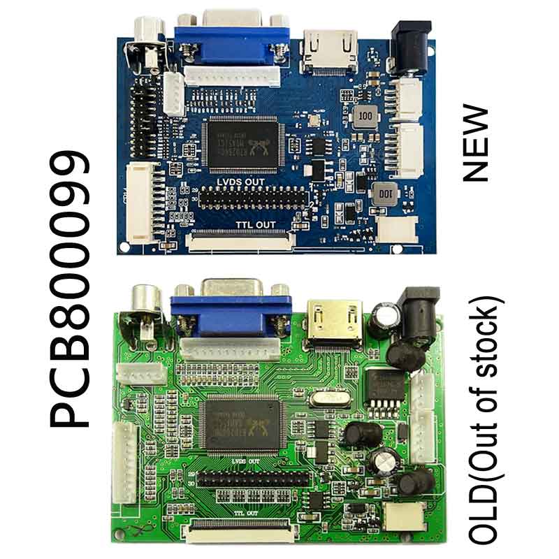 PCB800099 LCD Screen Car GPS Raspberry Pi Display LCD Driver Board HDMI VGA AV to TTL RGB LVDS