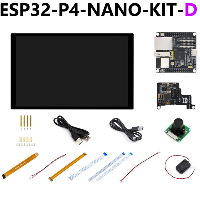 ESP32-P4-NANO Development Board RISC-V WiFi6 MIPI CSI Camera / 10.1 inch DSI Display / USB / RJ45 Ethernet / POE / Audio Buzzer