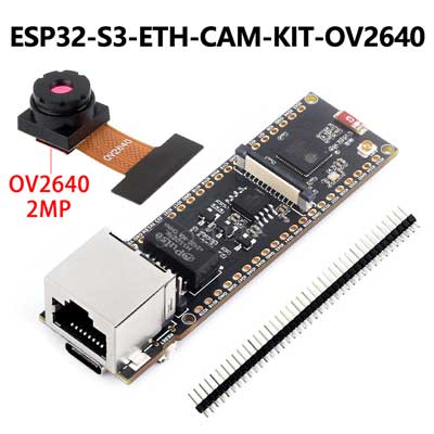 ESP32-S3 ETH Camera Development Board PoE RJ45 / OV2640 OV5640 Port / W5500 / Micro-SD Compatible With Raspberry Pi Pico Size