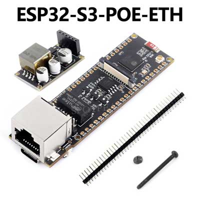 ESP32-S3 ETH Camera Development Board PoE RJ45 / OV2640 OV5640 Port / W5500 / Micro-SD Compatible With Raspberry Pi Pico Size