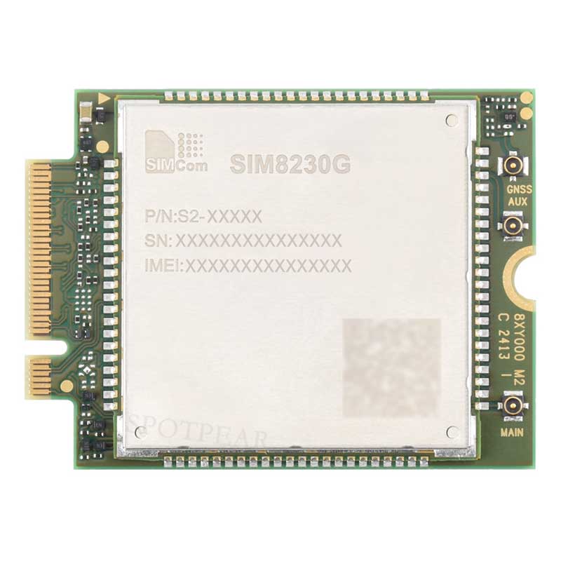 SIM8230G M2 3G/4G/5G/GNSS/GPS Sub-6G PCIe M.2 Moudle For LTE-A/NSA/SA For DFOTA /VoLTE For SIMCOM