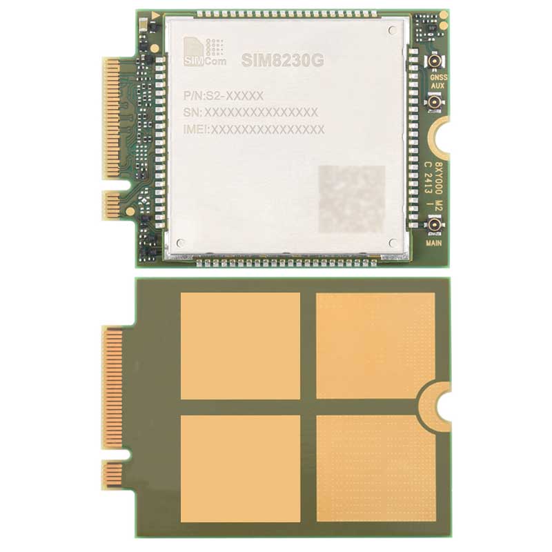SIM8230G M2 3G/4G/5G/GNSS/GPS Sub-6G PCIe M.2 Moudle For LTE-A/NSA/SA For DFOTA /VoLTE For SIMCOM